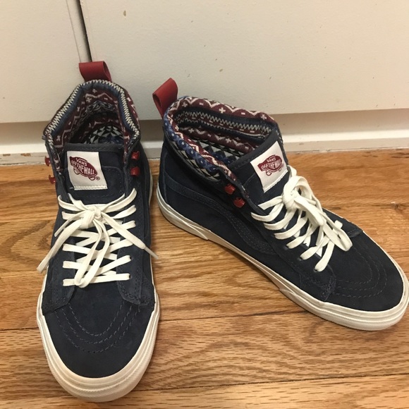vans blue suede high tops